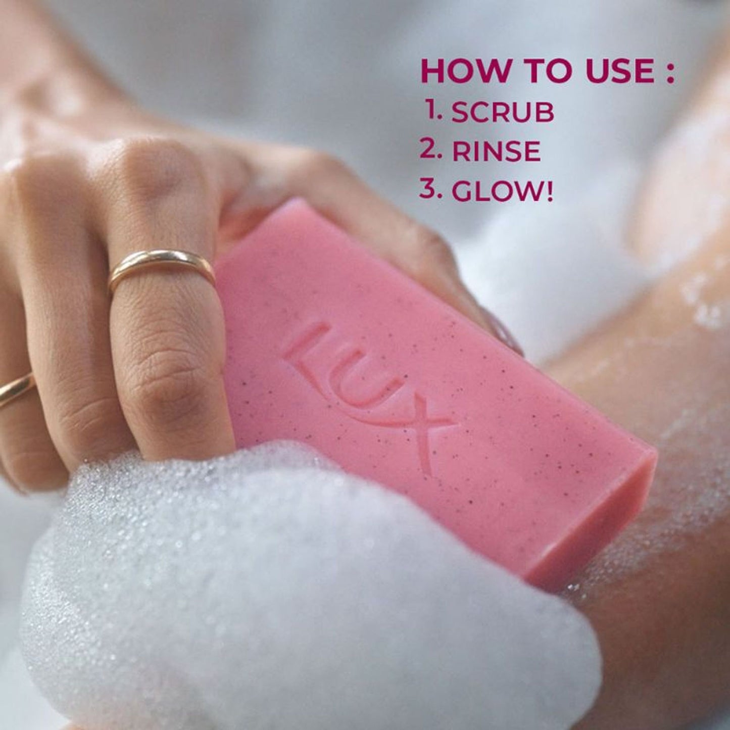 Lux Essence Of Himalayas Rose & Aloe Vera Exfoliating Soap - Pack Of 5