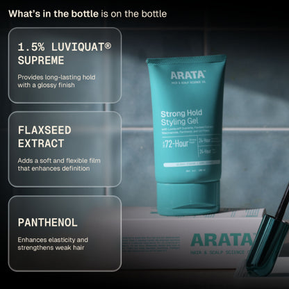 Arata Styling Hair Gel For Strong Hold & Definition Adds Texture & Control