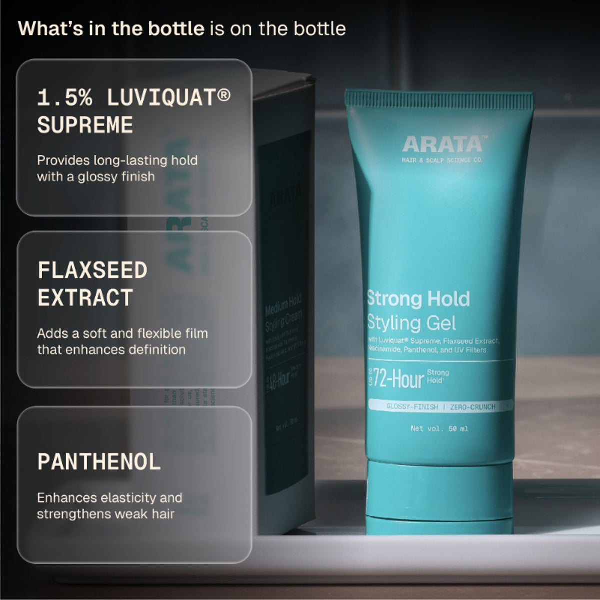 Arata Styling Hair Gel For Strong Hold & Definition Adds Texture & Control