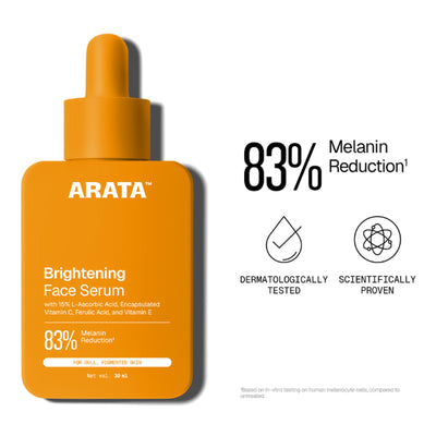 Arata Vitamin C Face Serum|Brightens, Targets Pigmentation & Supports Collagen