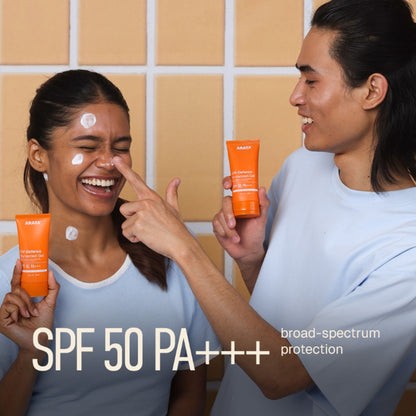 ARATA Sunscreen SPF 50+ PA+++ Sunscreen Gel | No White Cast, Non Sticky, Broad Spectrum