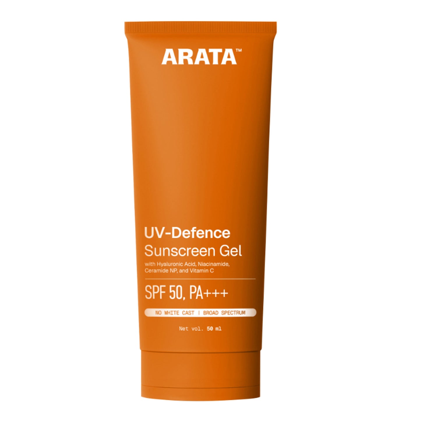 ARATA Sunscreen SPF 50+ PA+++ Sunscreen Gel | No White Cast, Non Sticky, Broad Spectrum