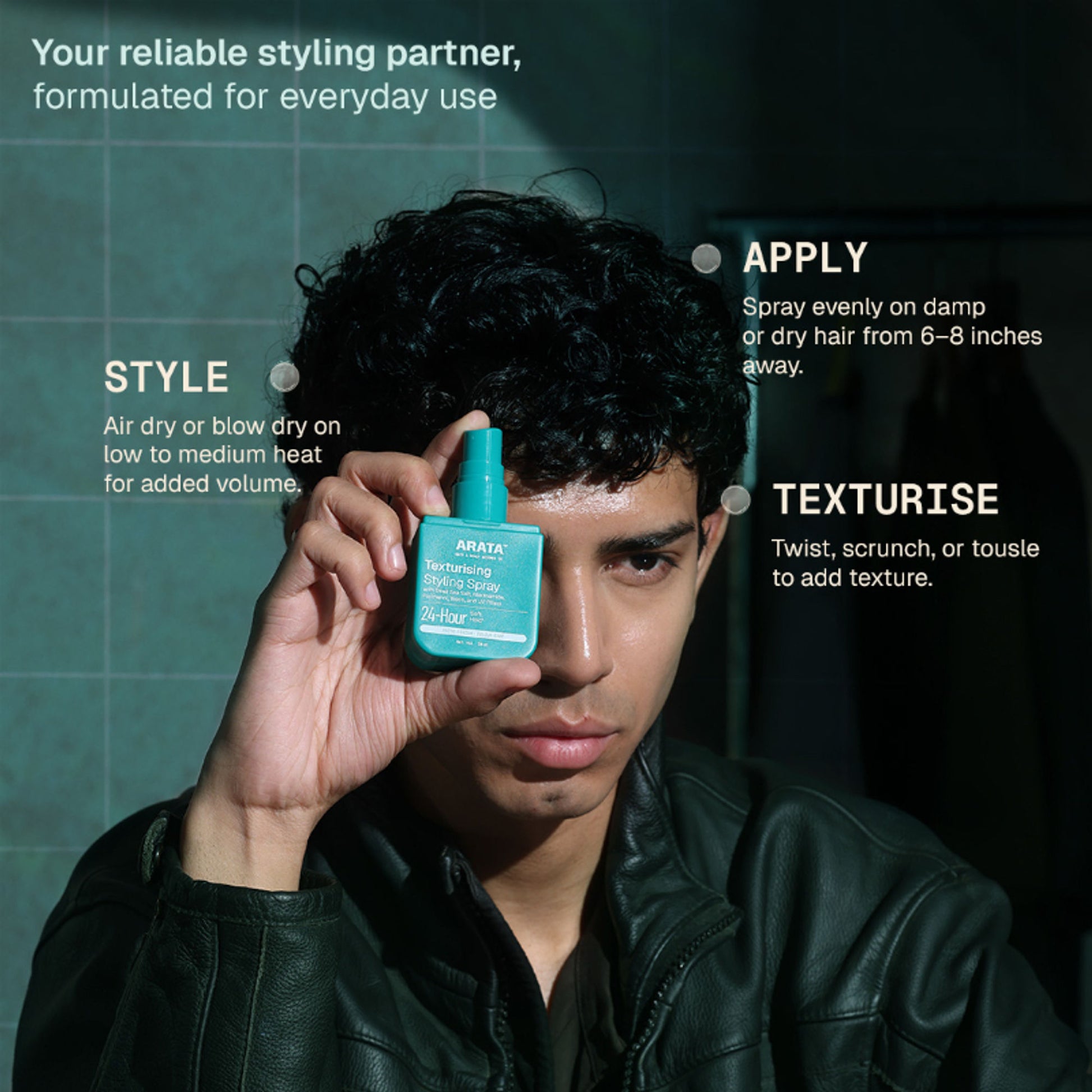 Arata Sea Salt Texture Hair Spray Infused With Sea Salt Biotin & Niacinamide