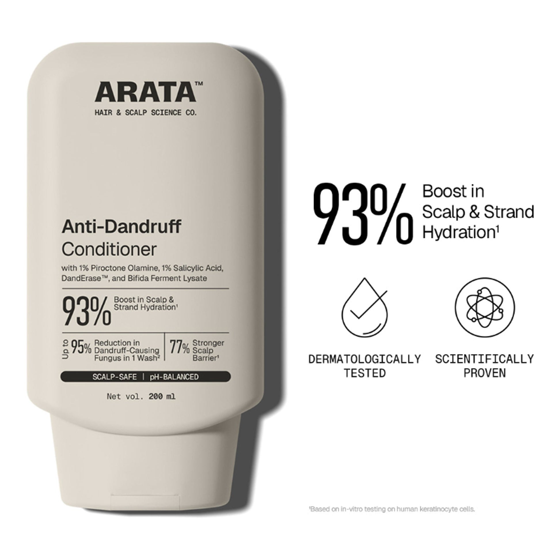 Arata Anti-Dandruff Conditioner, Soothes, Hydrates & Controls Flakes
