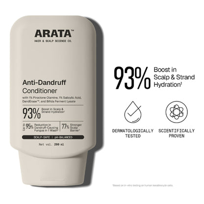 Arata Anti-Dandruff Conditioner, Soothes, Hydrates & Controls Flakes
