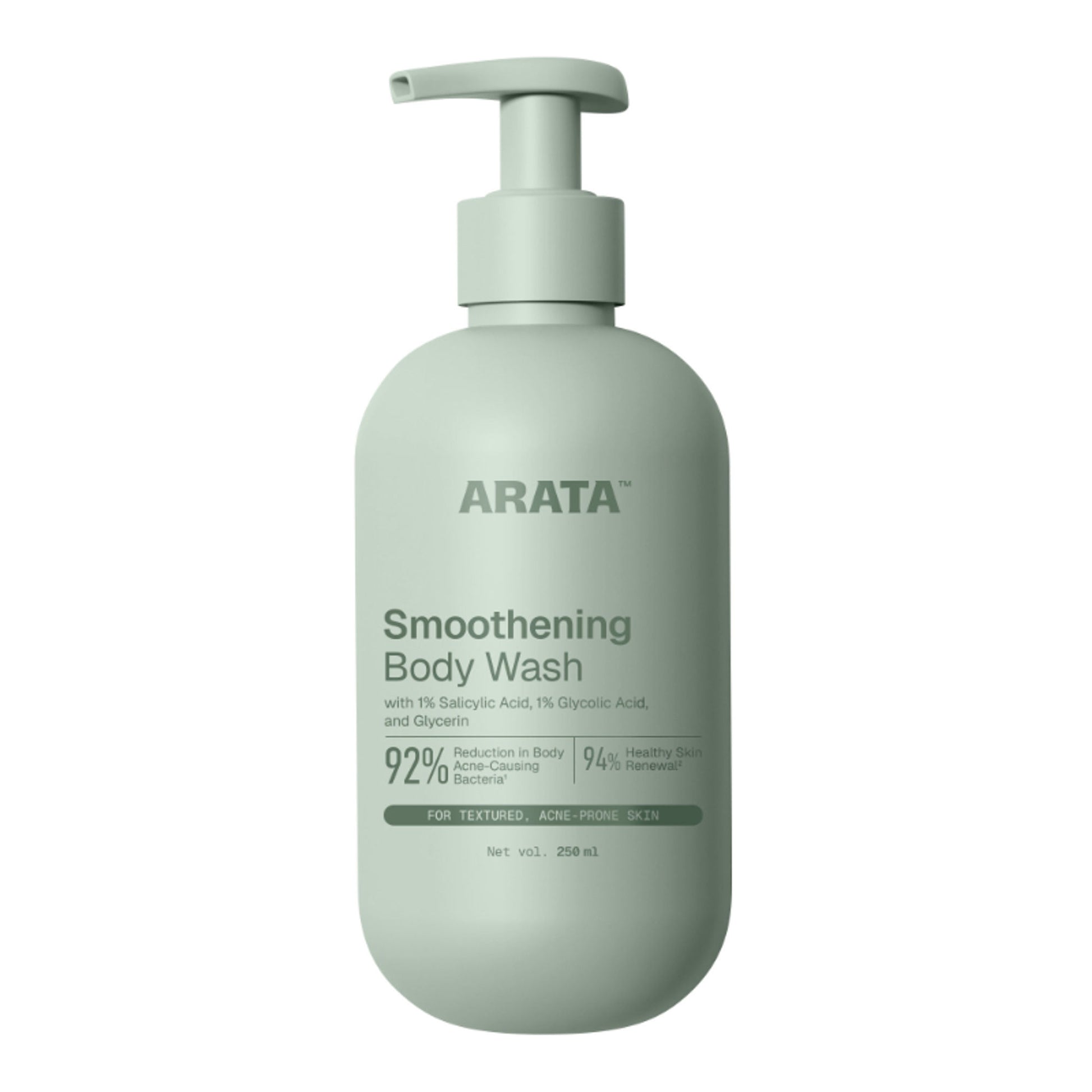 Arata 1% Salicylic Acid Daily Body Wash Exfoliates Clears Back Acne & Improves Strawberry Skin