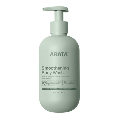 Arata 1% Salicylic Acid Daily Body Wash Exfoliates Clears Back Acne & Improves Strawberry Skin