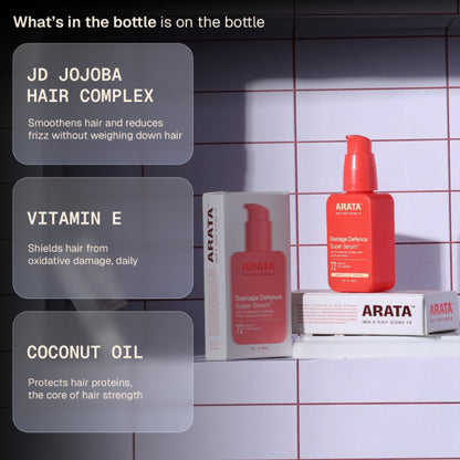 Arata Super Serum With JD Jojoba Hair Complex For Glossy, Smooth & Frizz-Free Strands
