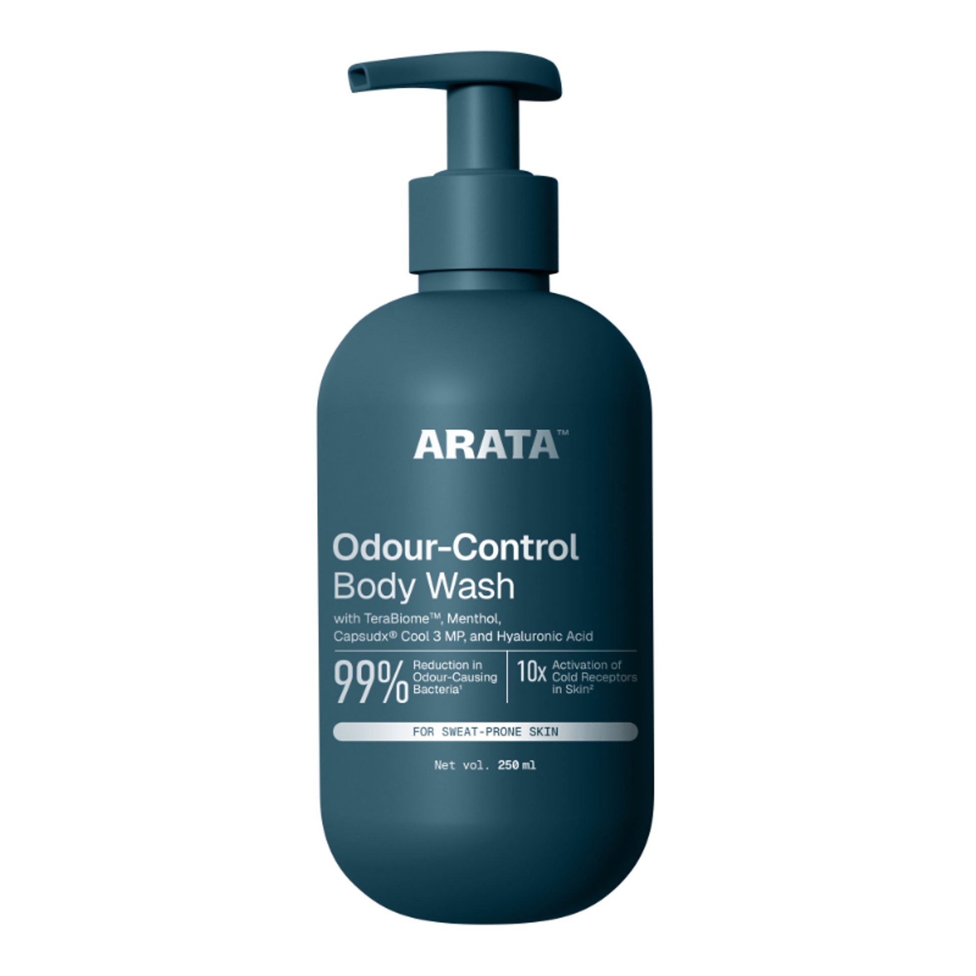 Arata Cooling Exfoliating Body Wash with Menthol, Smooth & Hydrated Skin, Body Wash for Women & Men