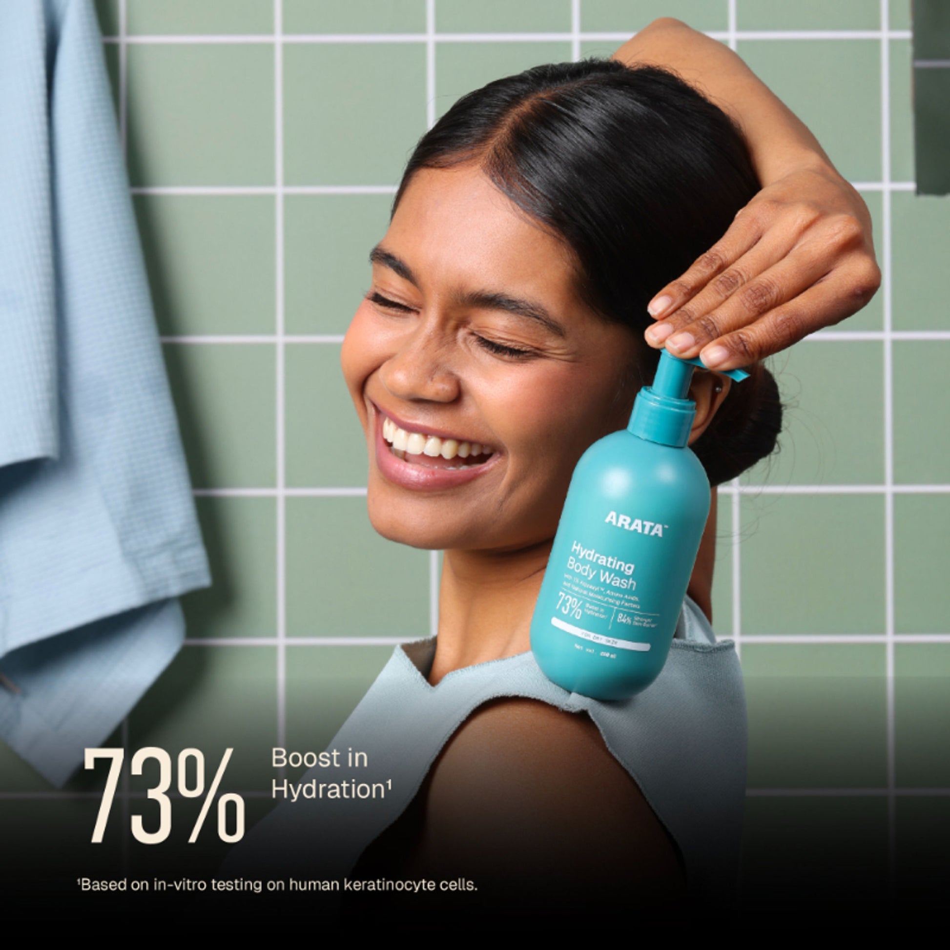 Arata Moisturising Body Wash for Dry Skin with Shea Butter & Glycerine, Protects Skin Barrier