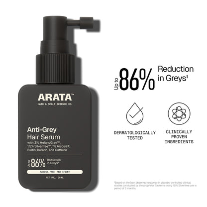 Arata Anti-Grey Serum with MelanoGray & Vegan Keratin