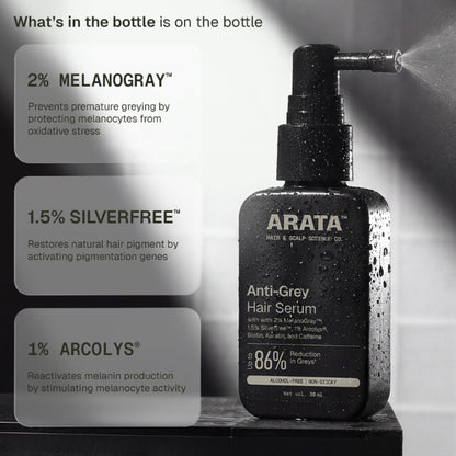 Arata Anti-Grey Serum with MelanoGray & Vegan Keratin