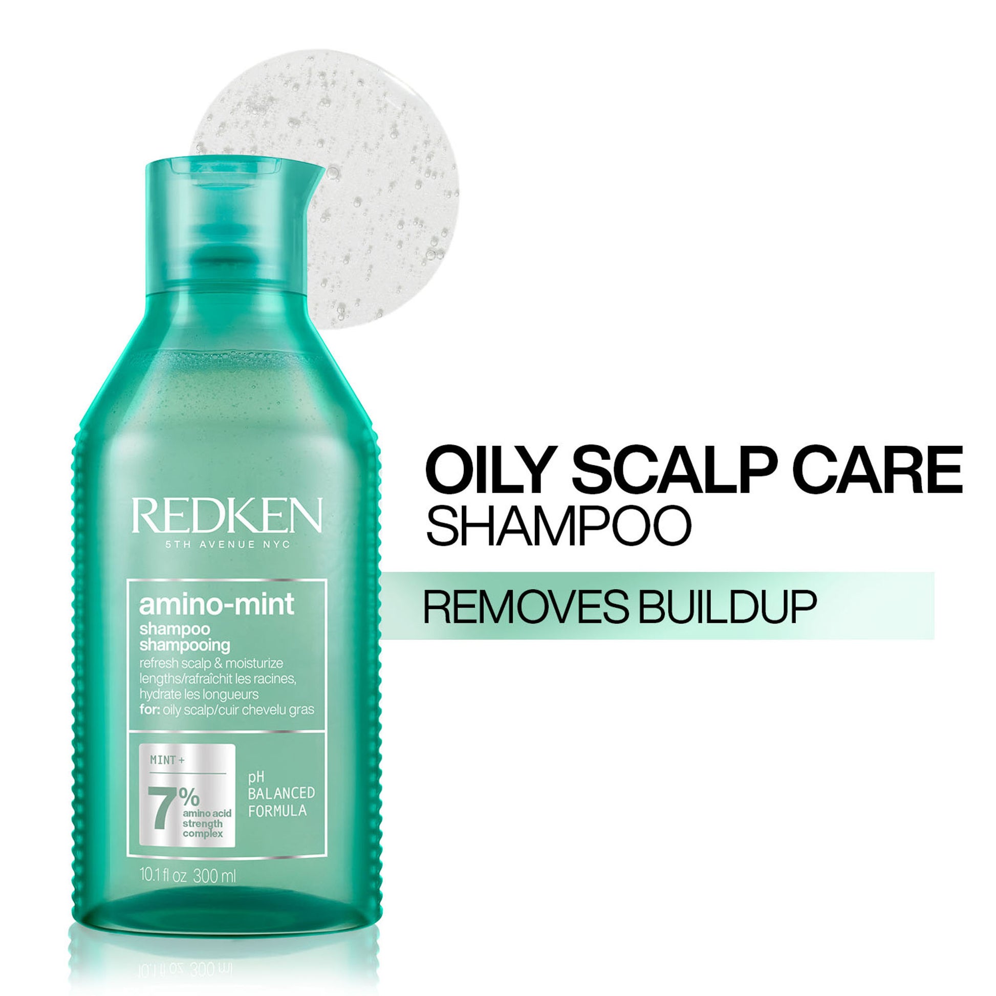 Redken Amino Mint Shampoo With Amino Mint Complex For Sensitive & Oily Scalp