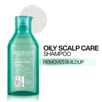 Redken Amino Mint Shampoo With Amino Mint Complex For Sensitive & Oily Scalp