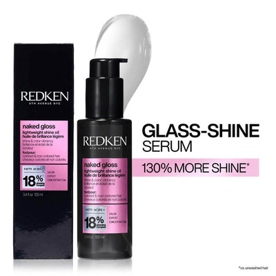 Redken Naked Gloss Lightweight Hair Serum. Adds Shine, Controls Frizz & Protects from Heat Damage