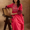 Indyancart IE Embroidered Three-Quarter Sleeves Liva Tunic With Trouser