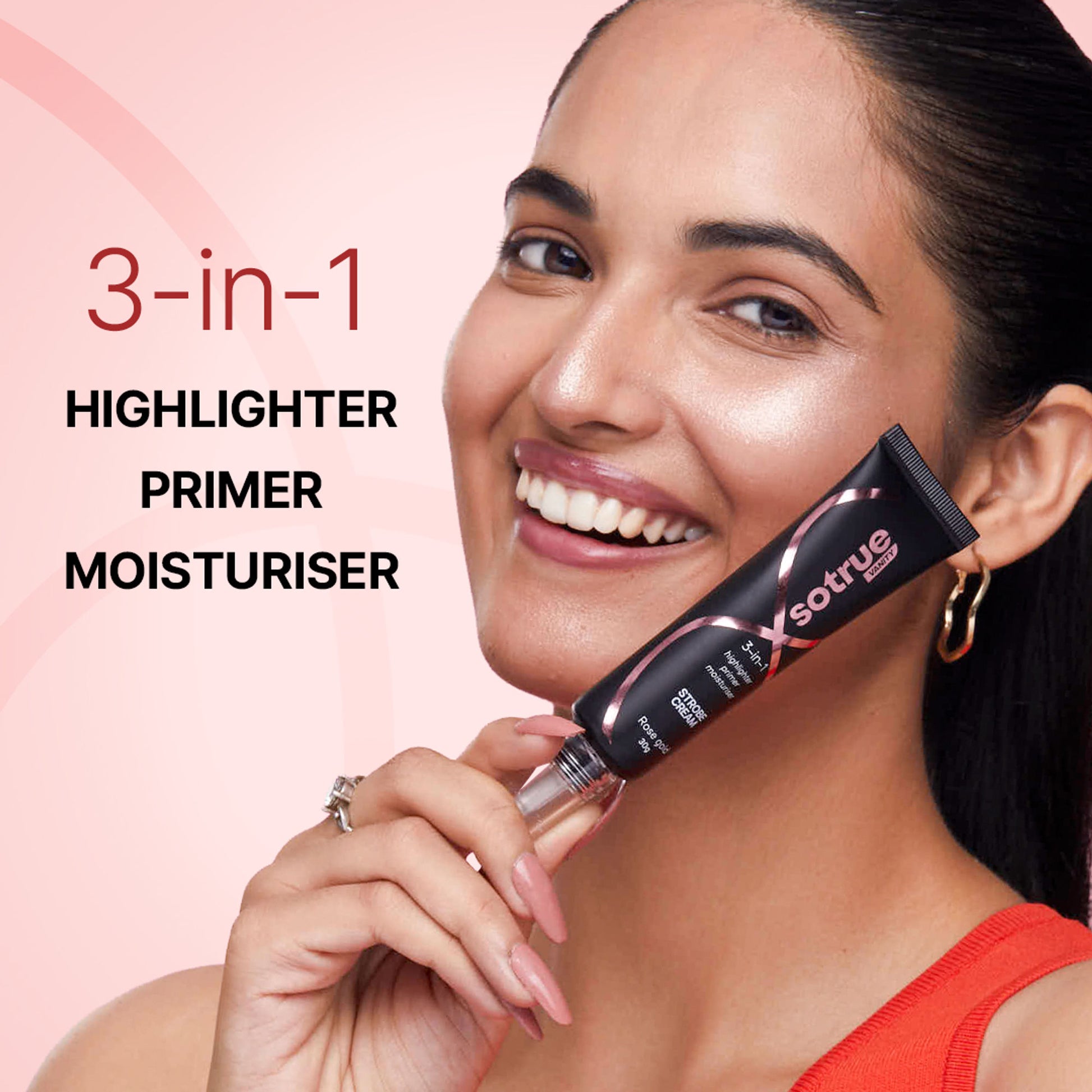 Sotrue Strobe Cream Primer + Moisturizer + Highlighter - Rose Gold