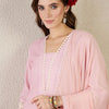 Dhiyona IE Floral Printed V Neck Straight Kurta With Trouser & Dupatta