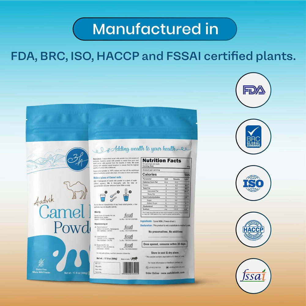 Aadvik Camel Milk Powder (Freeze Dried) - Indyancart