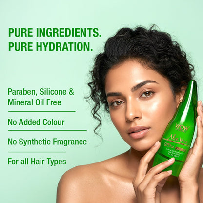 WOW Skin Science 99% Pure Aloe Vera Gel for Face, Skin and Hair for Both Men and Women