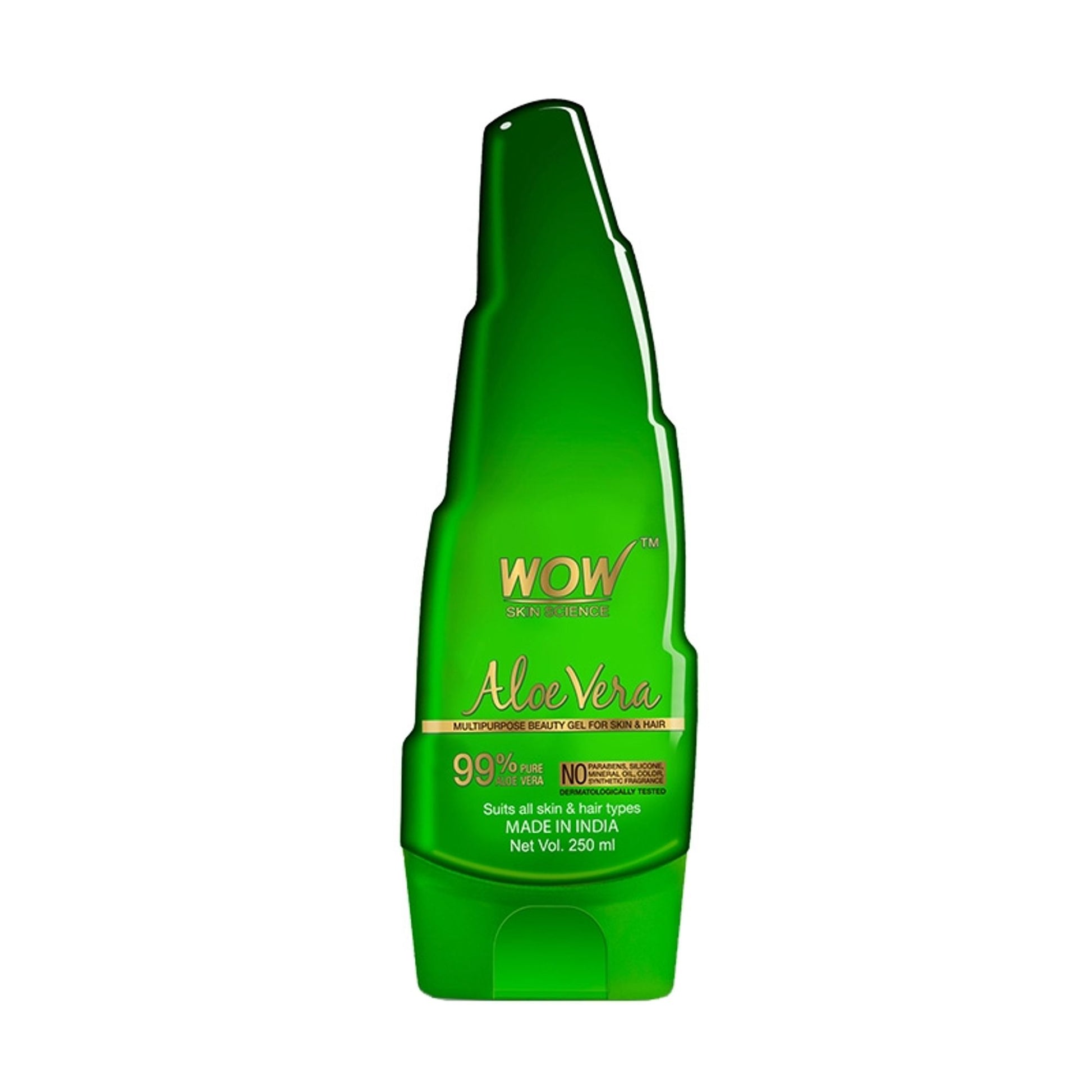 WOW Skin Science 99% Pure Aloe Vera Gel for Face, Skin and Hair for Both Men and Women