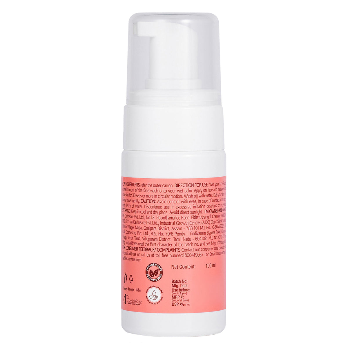Raaga Professional Radiant Tone Face Cleansing Mousse