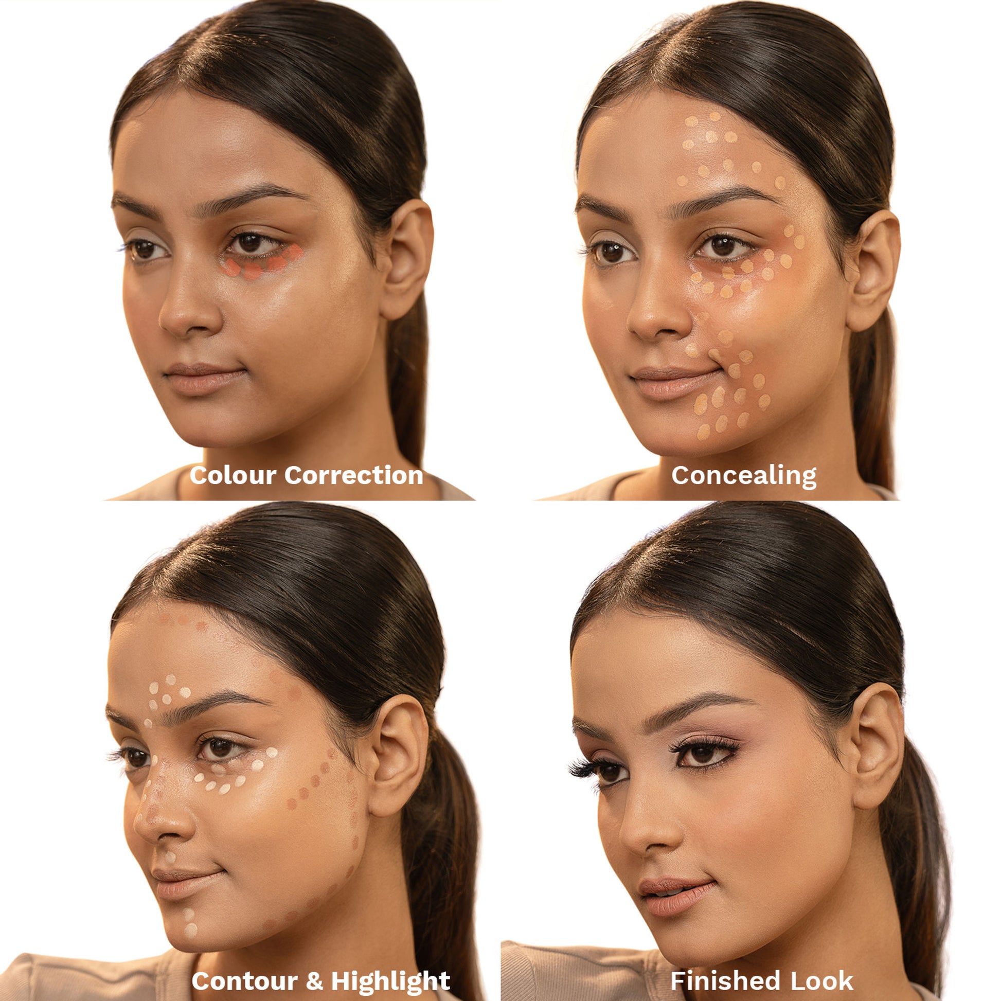 PAC Super Coverage Cream Concealer Palette X12 - Creamy Blendable Formula, Longlasting Full Coverage