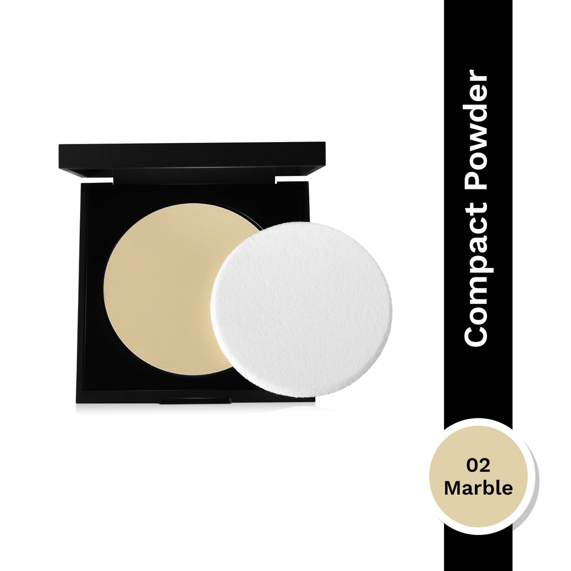 PAC Spotlight Compact Powder - Silky Smooth Texture, Blurs Imperfections & Absorbs Oil - 02 Marble