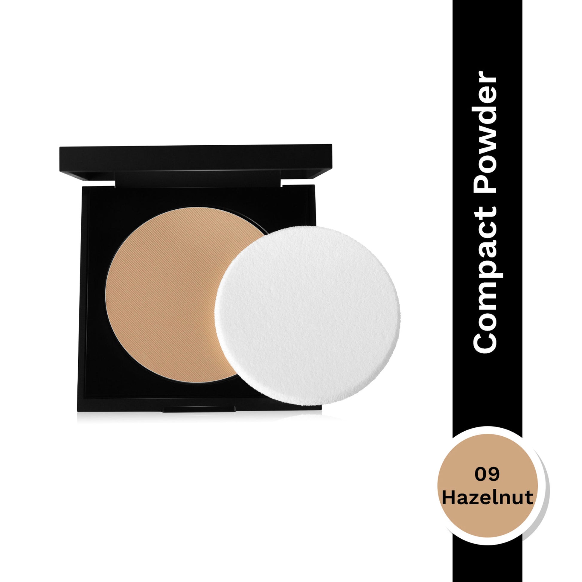 PAC Spotlight Compact Powder - Silky Smooth Texture, Blurs Imperfections & Absorbs Oil - 09 Hazelnut