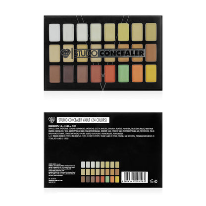 PAC Studio Concealer Vault Palette - All in One MUA Palette, Buildable Coverage for every Skin Tone