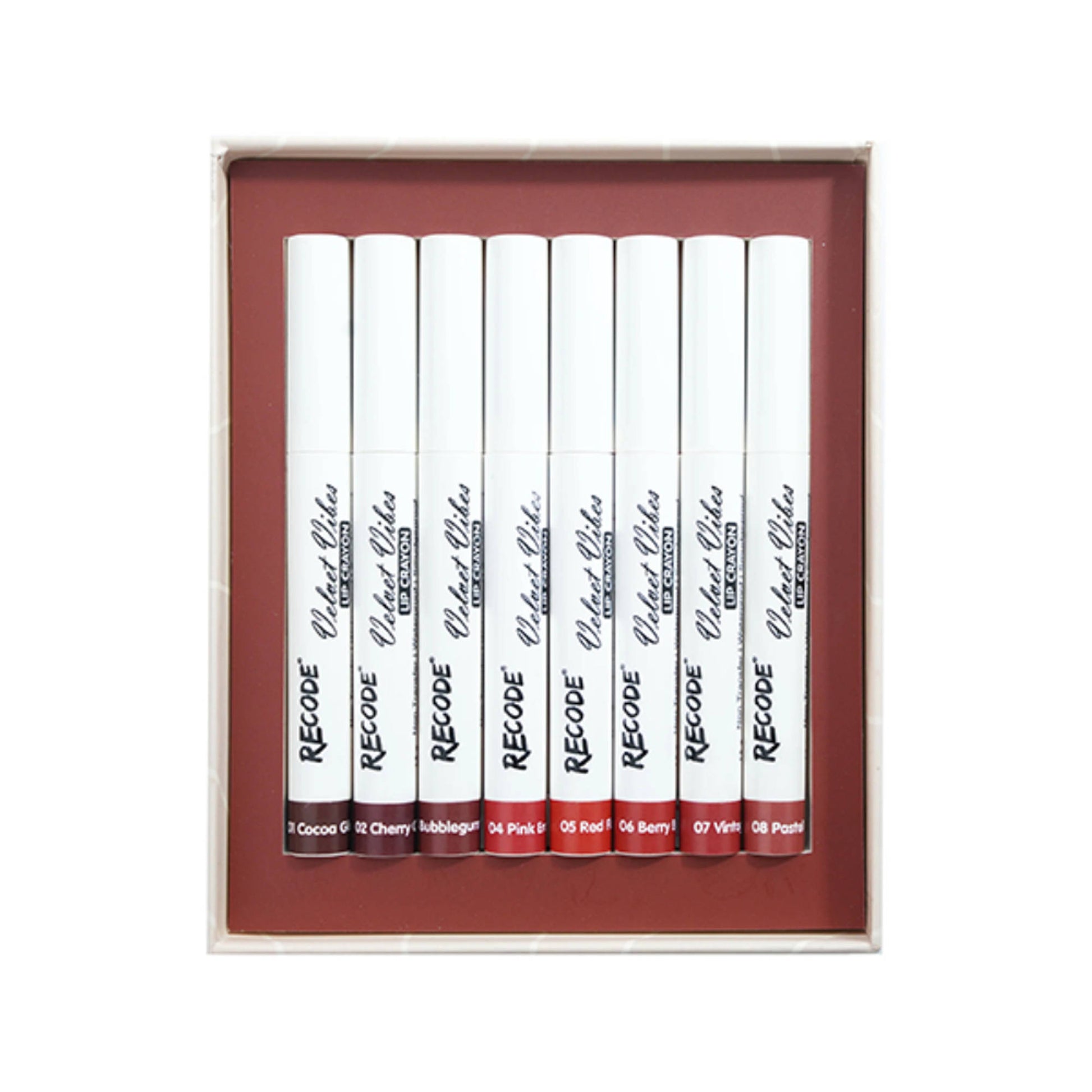 Recode Smudge-Proof And Waterproof Lip Crayon Set Of 8