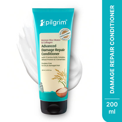 Pilgrim Korean Rice Water & Collagen Advanced Damage Repair Conditioner For Dry Frizzy & Damag Hair