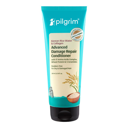 Pilgrim Korean Rice Water & Collagen Advanced Damage Repair Conditioner For Dry Frizzy & Damag Hair