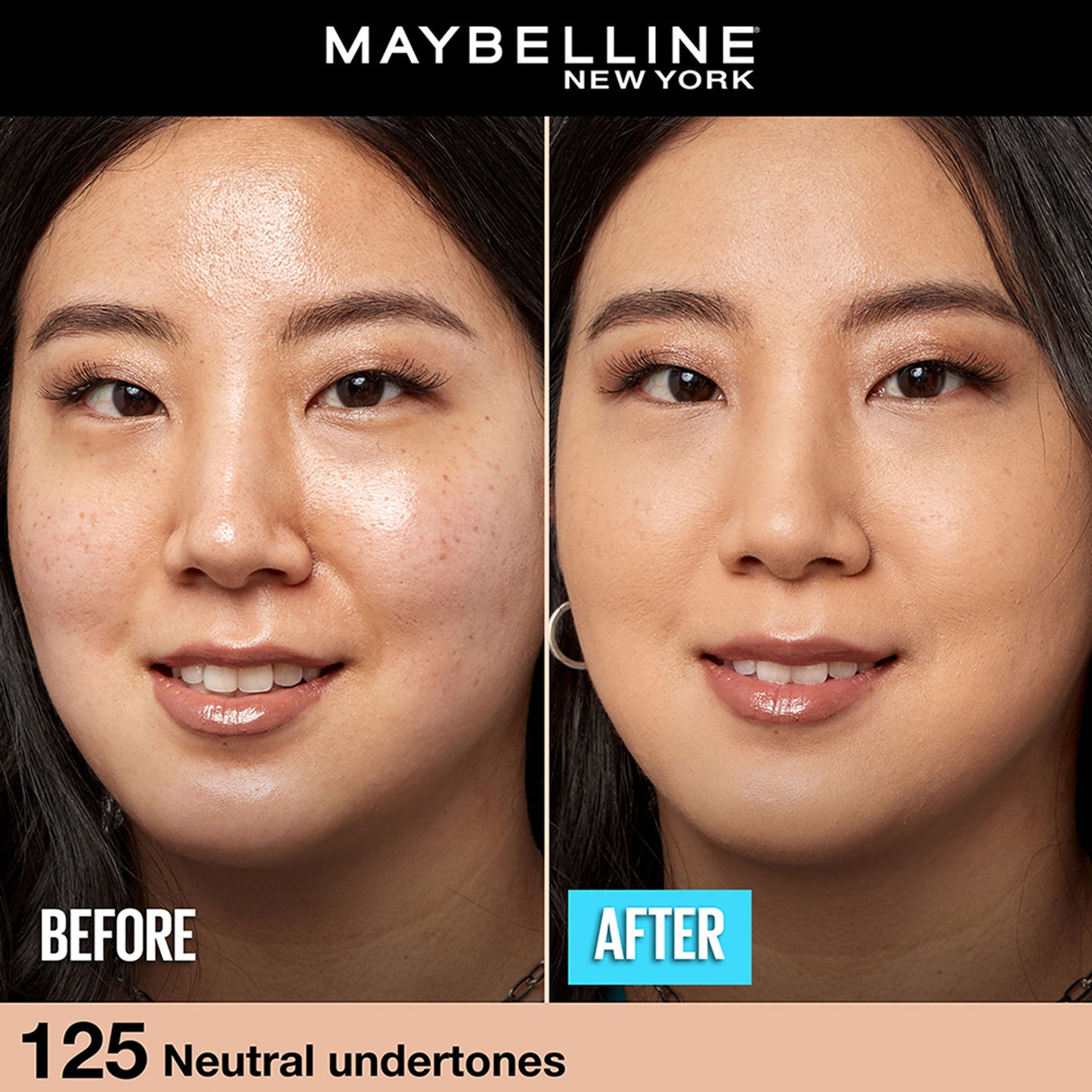 Maybelline New York Fit Me Matte+Poreless 16H Oil Control Foundation with SPF 22 - 115 Ivory - 125 Nude Beige