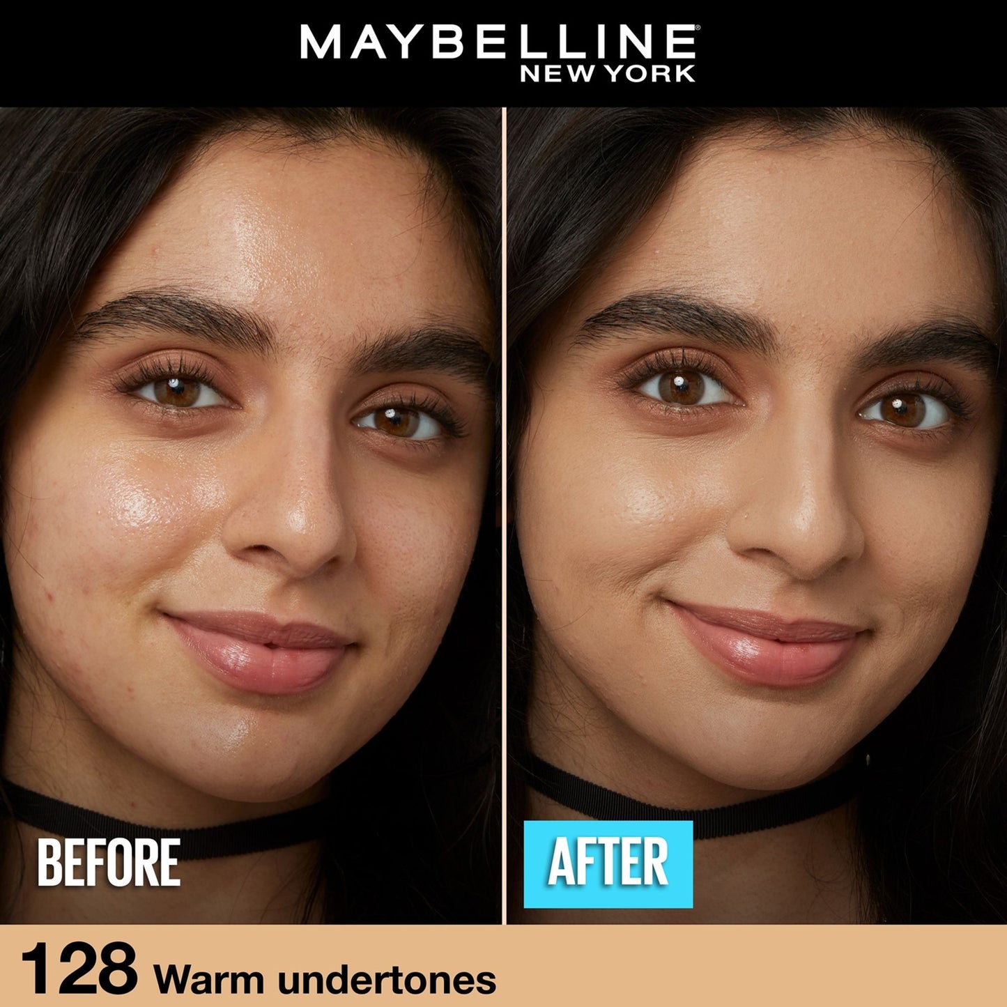 Maybelline New York Fit Me Matte+Poreless 16H Oil Control Foundation with SPF 22 - 115 Ivory - 128 Warm Nude