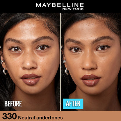 Maybelline New York Fit Me Matte+Poreless 16H Oil Control Foundation with SPF 22 - 115 Ivory - 330 Toffee