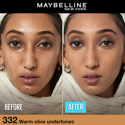 Maybelline New York Fit Me Matte+Poreless 16H Oil Control Foundation with SPF 22 - 115 Ivory - 332 Golden Caramel