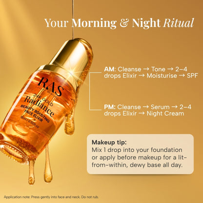 RAS Luxury Oils 24K Gold Radiance Beauty Boosting Face Elixir