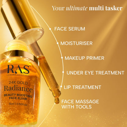 RAS Luxury Oils 24K Gold Radiance Beauty Boosting Face Elixir