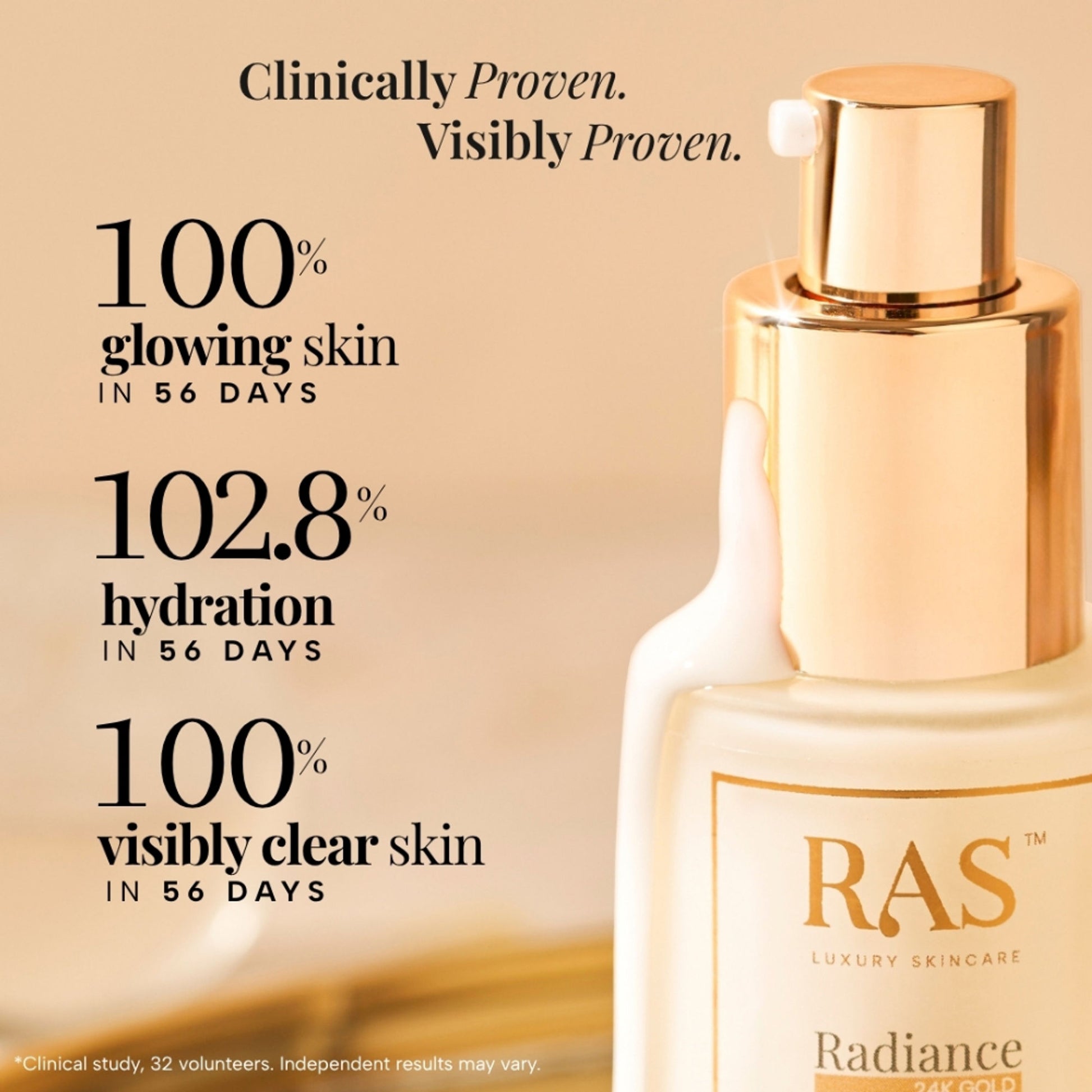 RAS Luxury Oils Radiance 24k Gold Hydrating & Brightening Face Gel Serum
