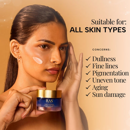 RAS Luxury Oils Super Recharge Night Cream With Bakuchiol & Peptides Deeply Hydrates