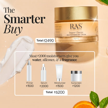 RAS Luxury Oils Super Charge Multivitamin Day Cream SPF 30 Infused With Ceramides & Goji Berry