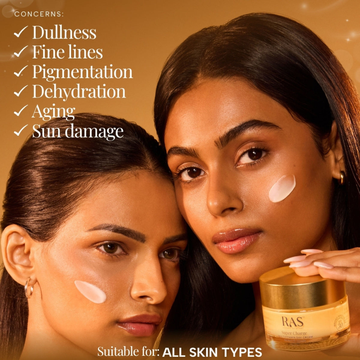 RAS Luxury Oils Super Charge Multivitamin Day Cream SPF 30 Infused With Ceramides & Goji Berry