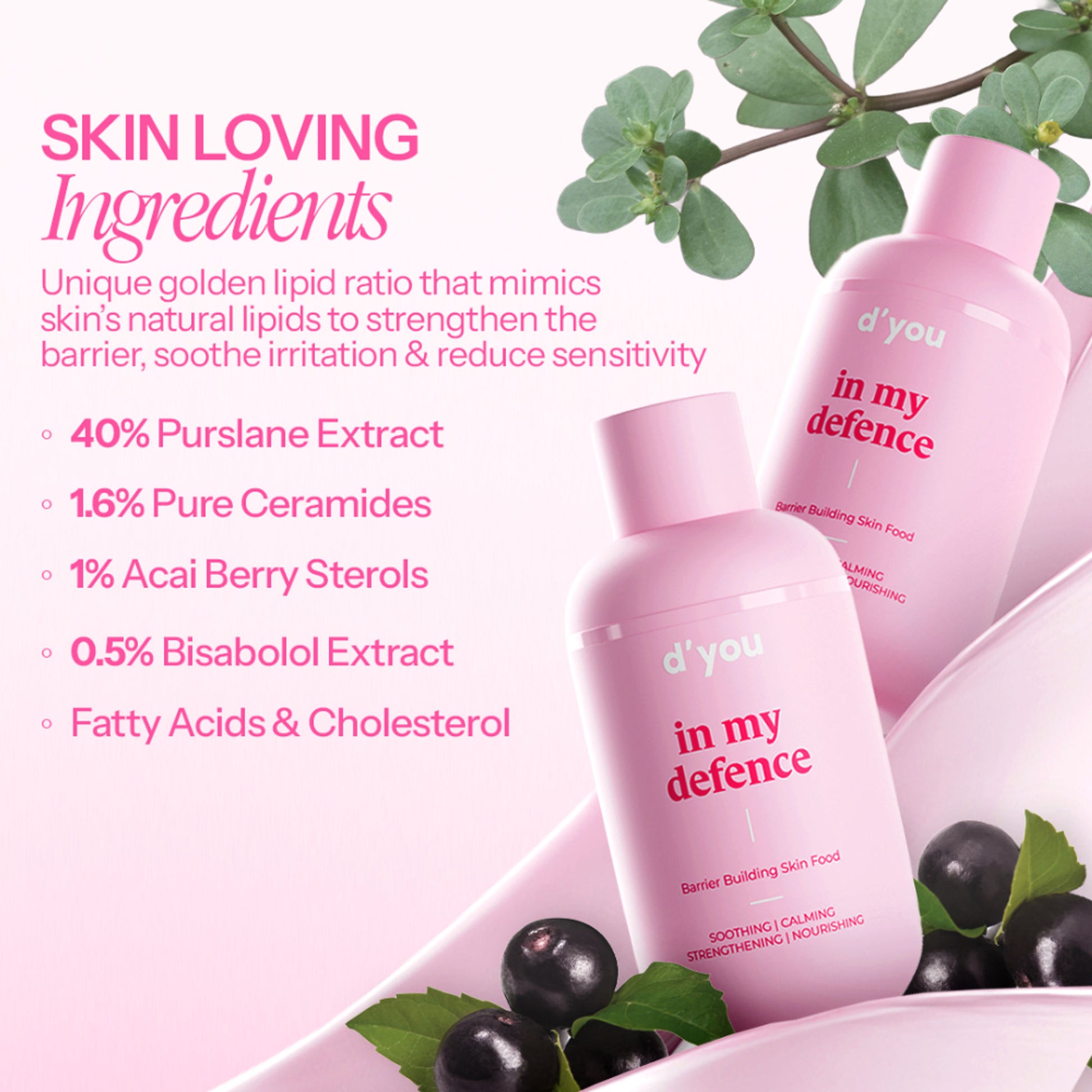 d'you In My Defence Barrier-Building Moisturiser With 20x More Ceramides (Lightweight & Non-Greasy)