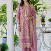 Dhiyona IE Ethnic Motifs Embroidered V Neck Straight Kurta With Trousers & Dupatta