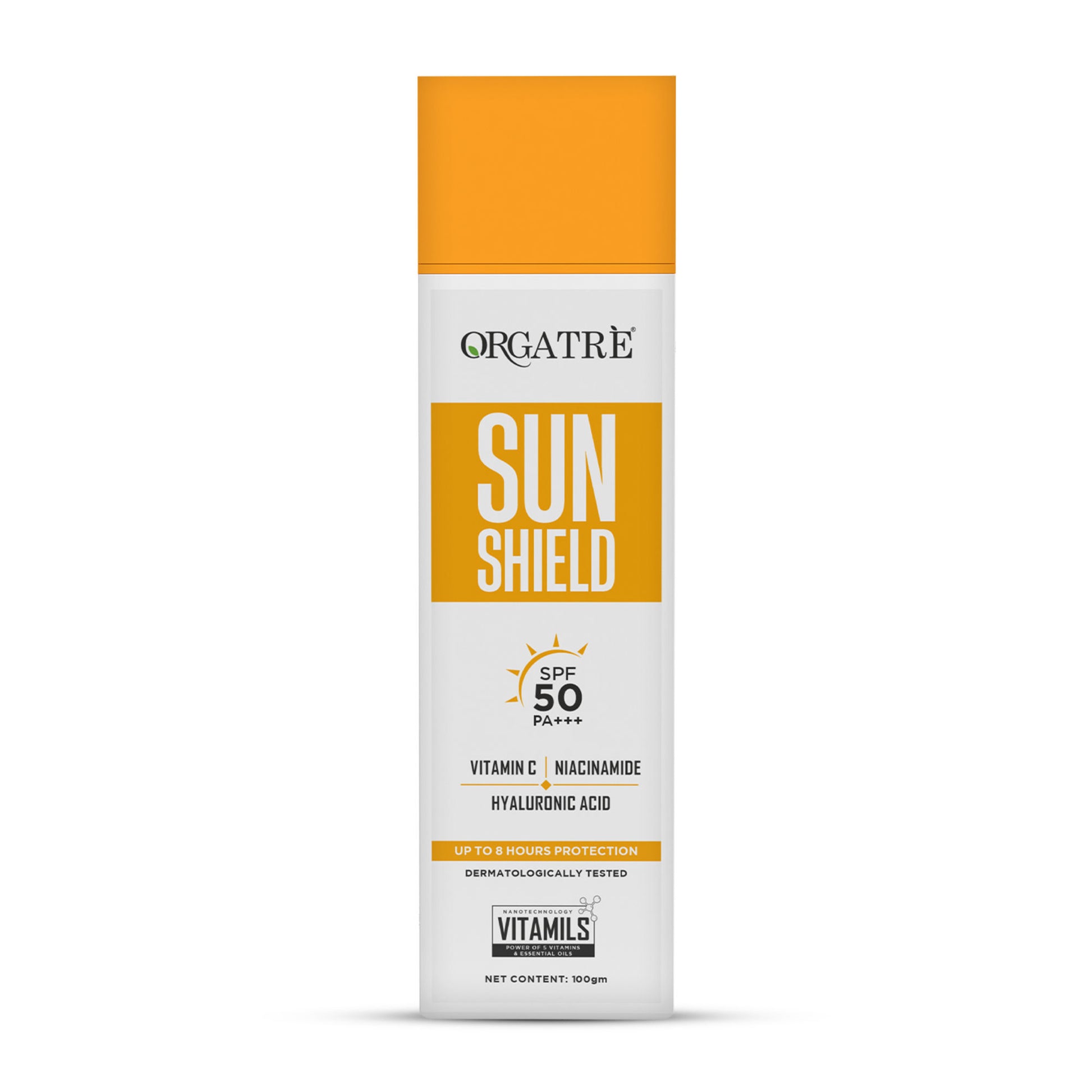 Orgatre Tinted Sunscreen SPF 50 PA+++ With Vit C, Niacinamide & Hyaluronic Acid, UVA/UVB Protection