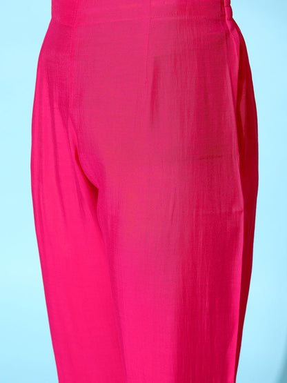 Indyancart SN Women's Floral Yoke Design Regular Kurta with Trousers & With Dupatta