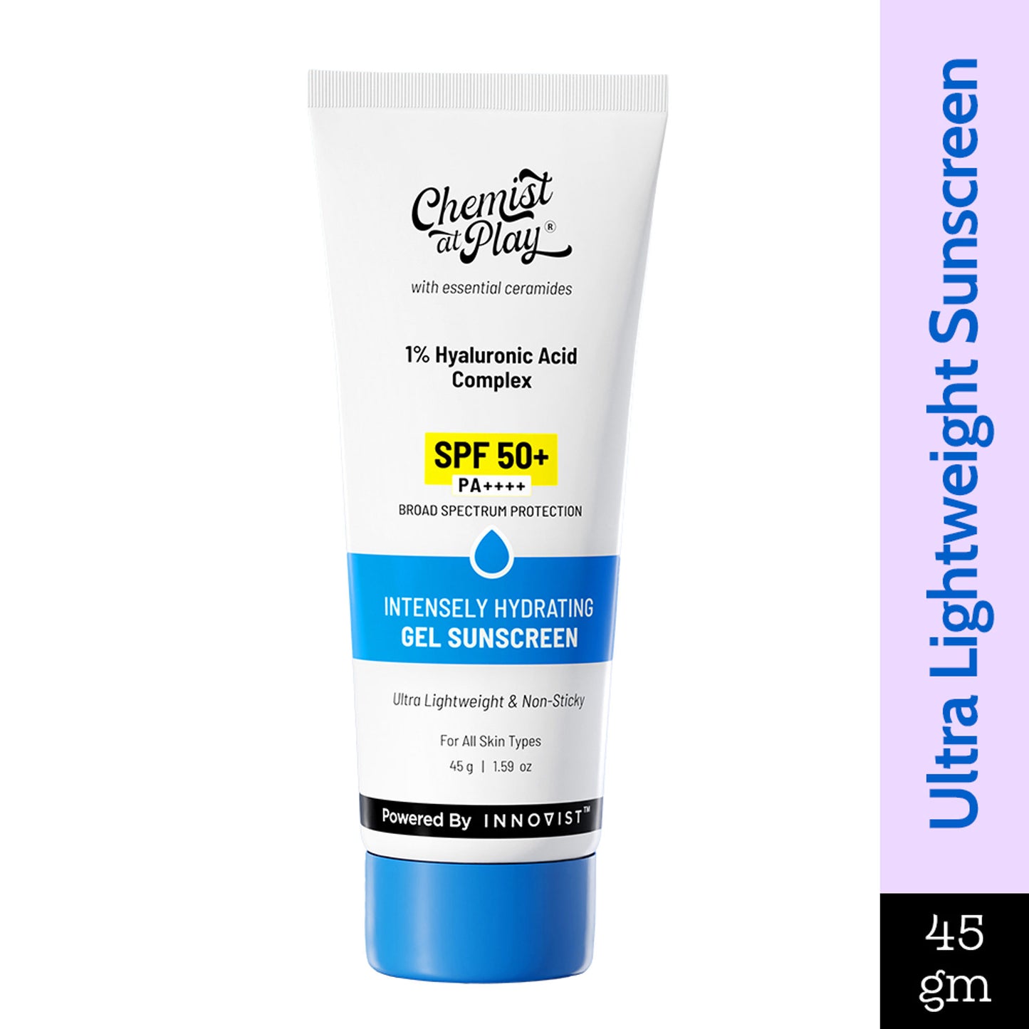 Chemist At Play Intensely Hydrating Gel Sunscreen SPF 50+ I Ultralight, Non-Sticky & Quick-Absorbing