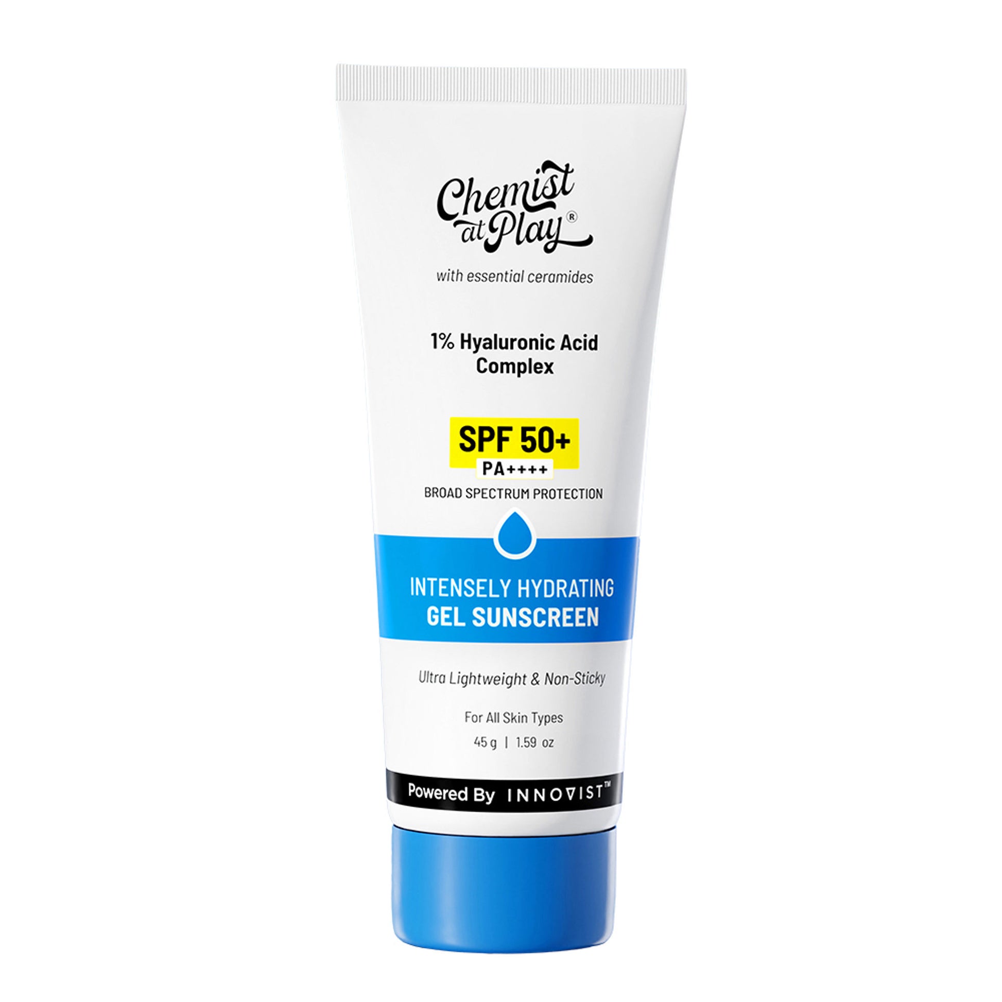 Chemist At Play Intensely Hydrating Gel Sunscreen SPF 50+ I Ultralight, Non-Sticky & Quick-Absorbing