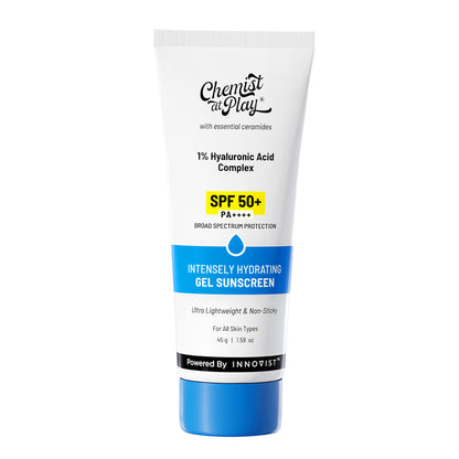 Chemist At Play Intensely Hydrating Gel Sunscreen SPF 50+ I Ultralight, Non-Sticky & Quick-Absorbing
